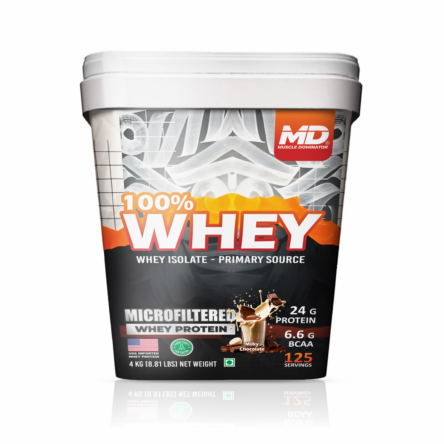 MD 100% Whey Advanced Protein | 24g Protein| 6.6g BCAA