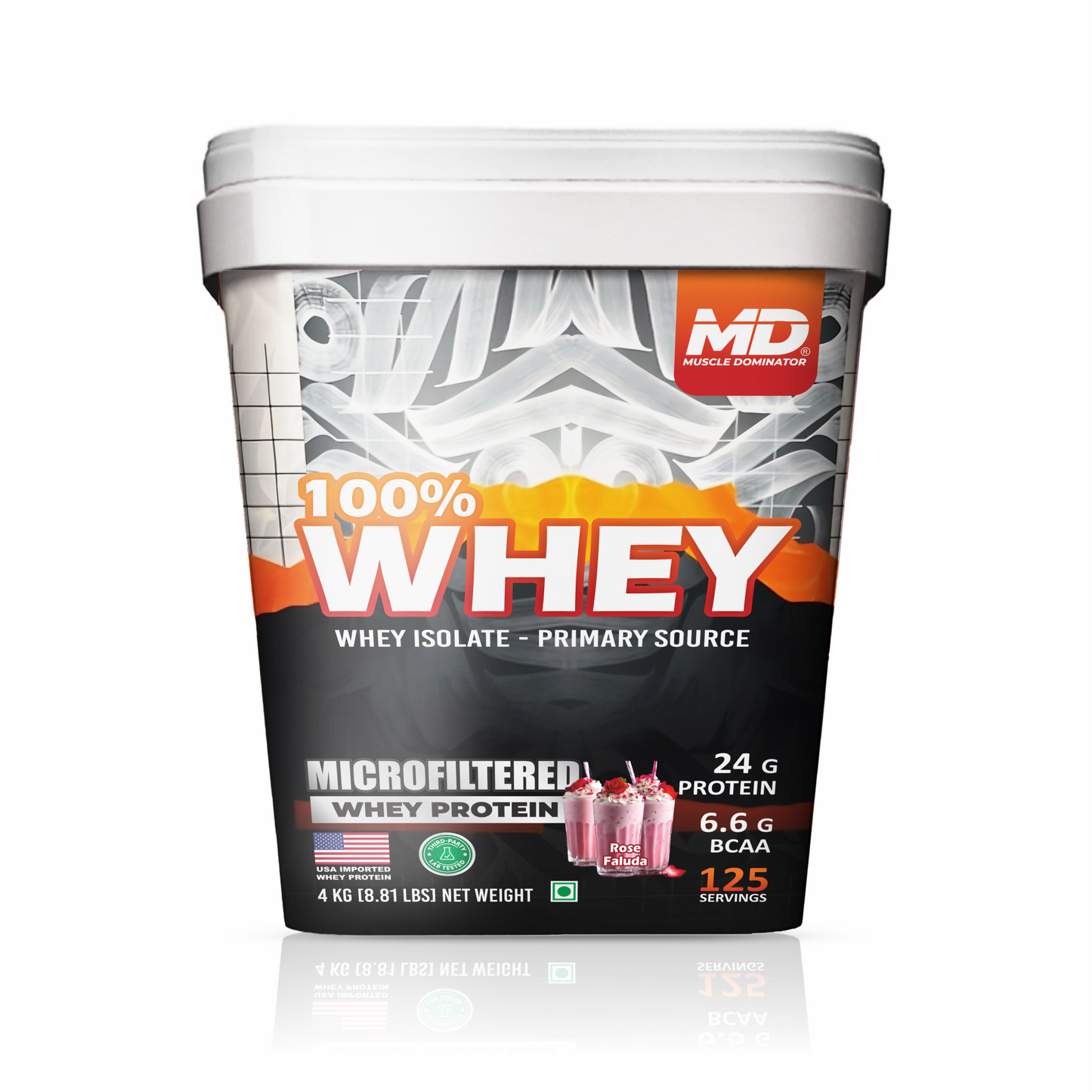 MD 100% Whey Advanced Protein | 24g Protein| 6.6g BCAA