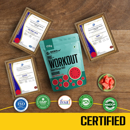 Supercharge Gold Pre Workout | Energy, Focus, Pump, Strength & Endurance Pre Workout