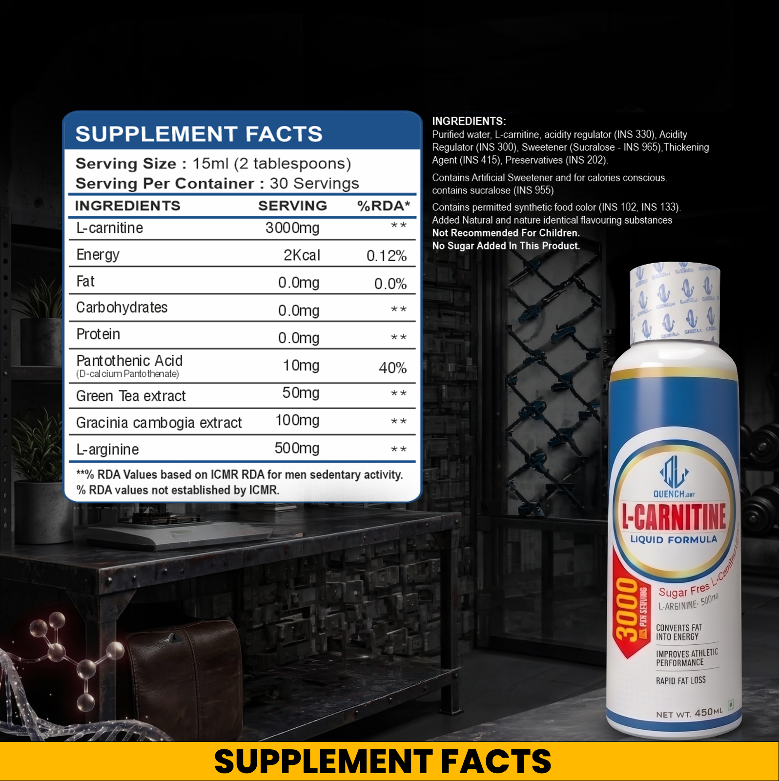 2 Pack of L-Carnitine Liquid | 3000 mg L-Carnitine