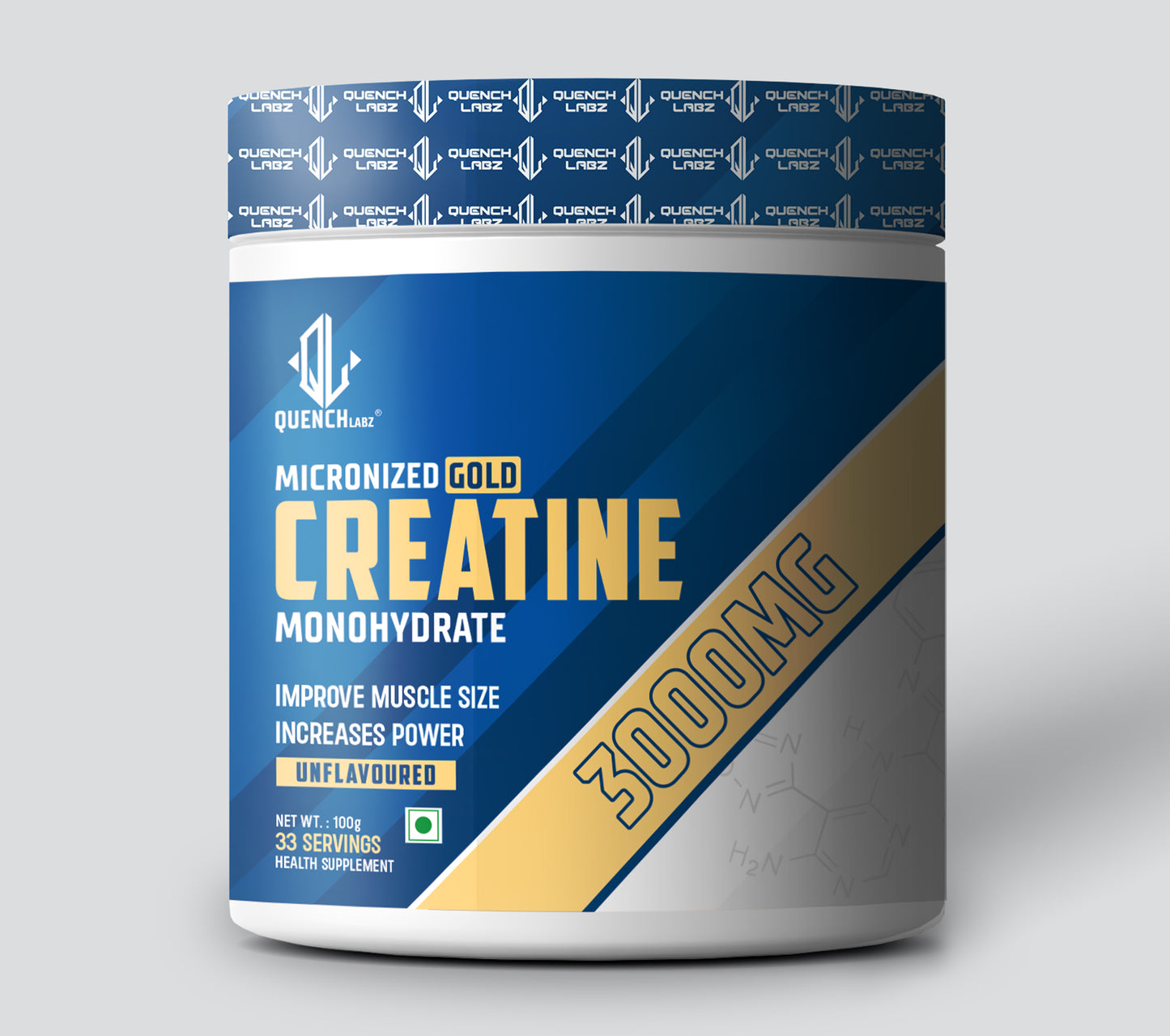 Micronized Gold Creatine Monohydrate | Lab Tested | Enhanced Absorption | 100% Pure Creatine