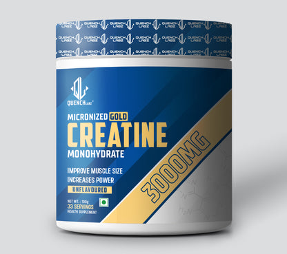 Micronized Gold Creatine Monohydrate | Lab Tested | Enhanced Absorption | 100% Pure Creatine