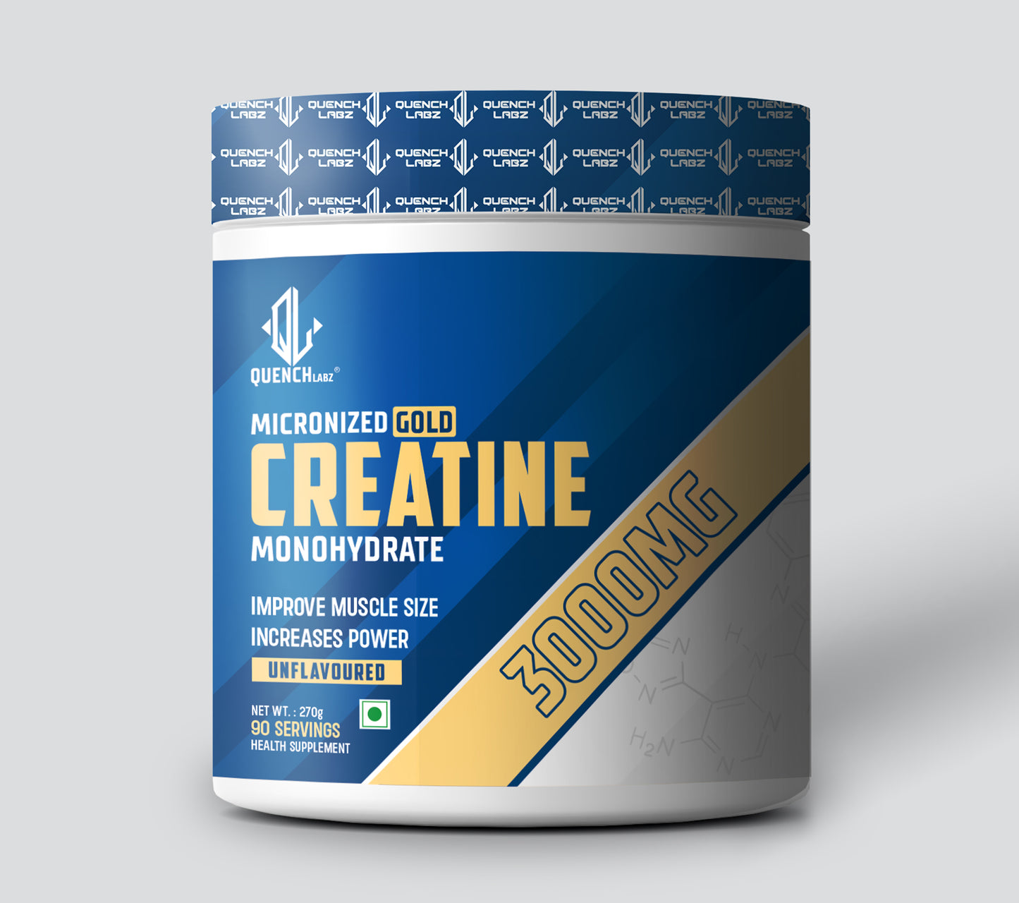 Micronized Gold Creatine Monohydrate | Lab Tested | Enhanced Absorption | 100% Pure Creatine