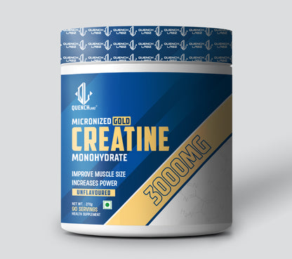 Micronized Gold Creatine Monohydrate | Lab Tested | Enhanced Absorption | 100% Pure Creatine