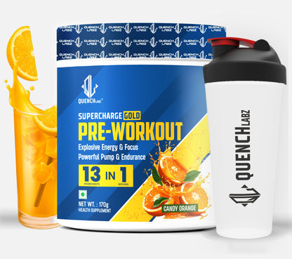 Supercharge Gold Pre Workout | Energy, Focus, Pump, Strength & Endurance Pre Workout