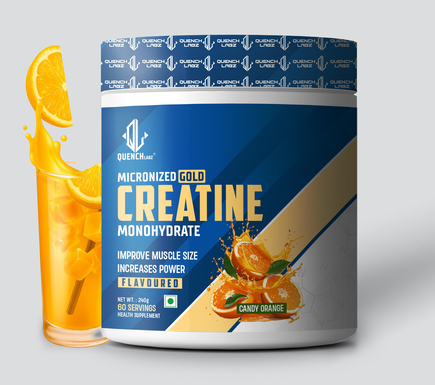 Micronized Gold Creatine Monohydrate | Lab Tested | Enhanced Absorption | 100% Pure Creatine