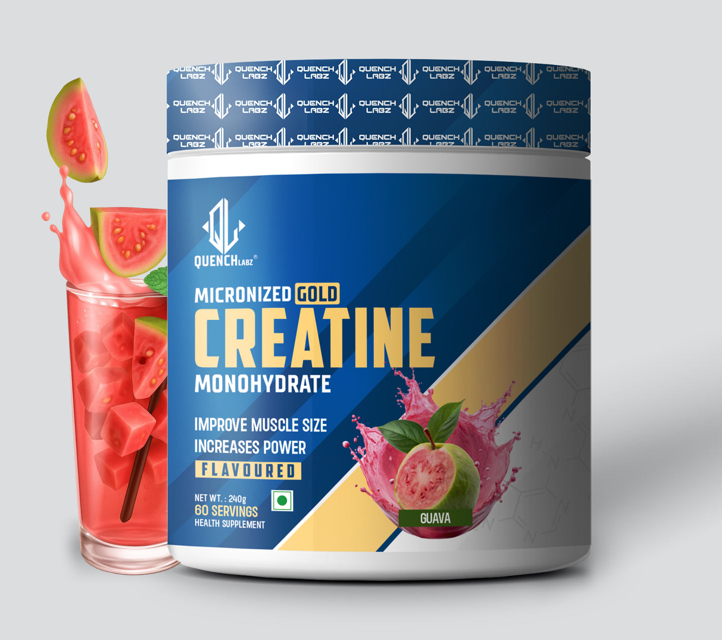 Micronized Gold Creatine Monohydrate | Lab Tested | Enhanced Absorption | 100% Pure Creatine