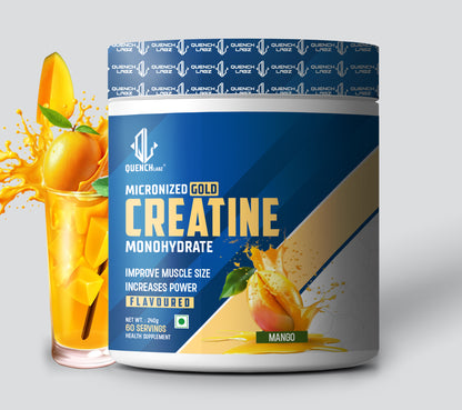 Micronized Gold Creatine Monohydrate | Lab Tested | Enhanced Absorption | 100% Pure Creatine