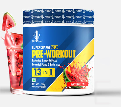 Supercharge Gold Pre Workout | Energy, Focus, Pump, Strength & Endurance Pre Workout