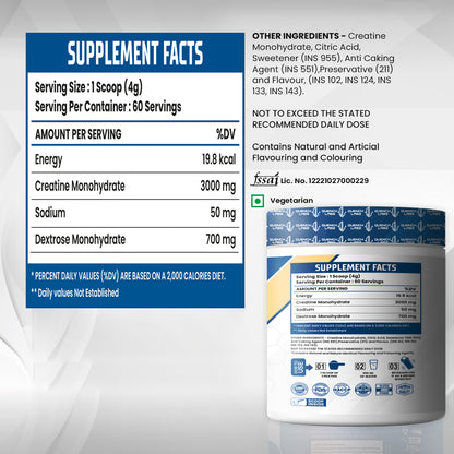 Micronized Gold Creatine Monohydrate | Lab Tested | Enhanced Absorption | 100% Pure Creatine