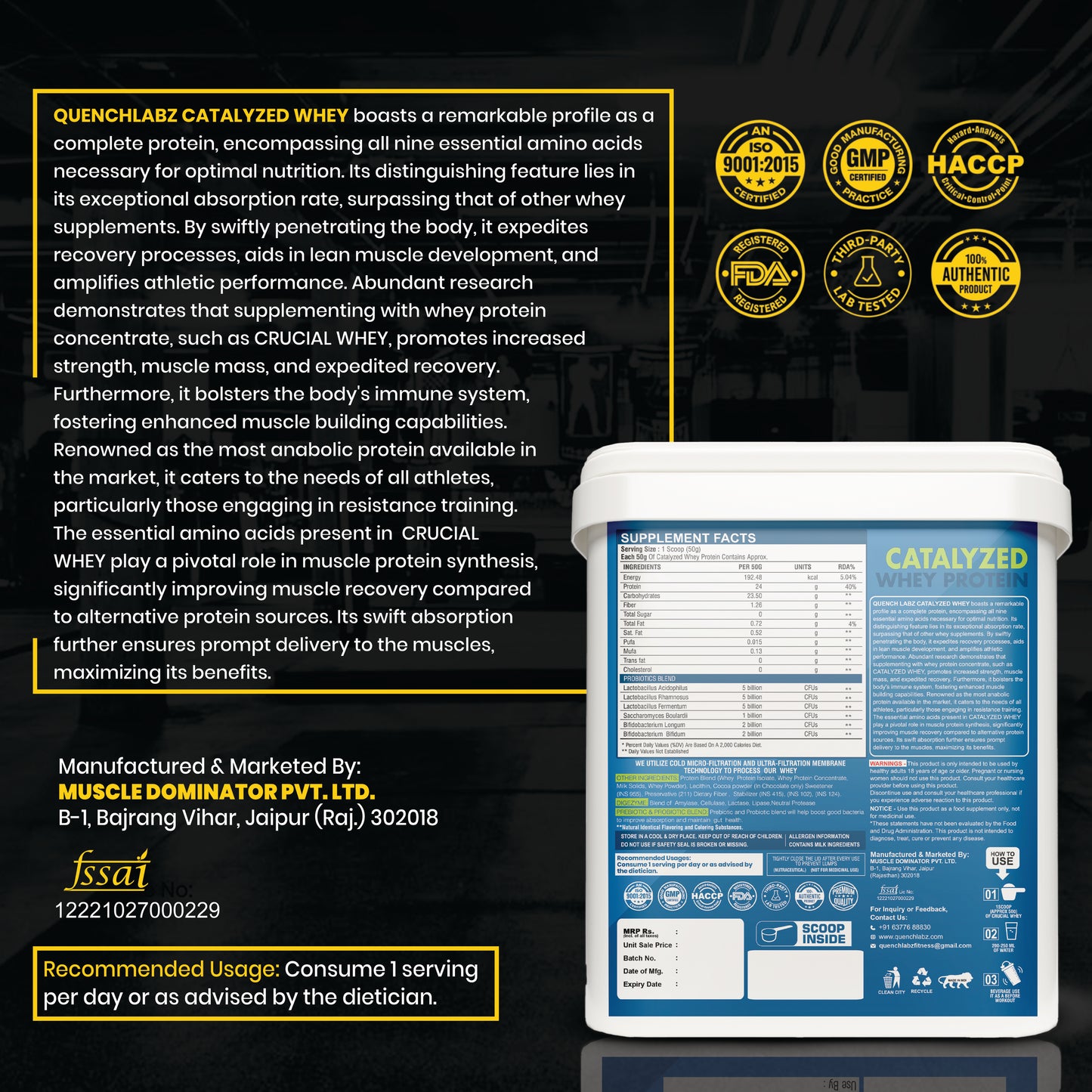 Catalyze Whey + L-Carnitine Liquid 450 ml