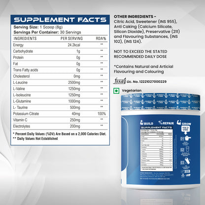 BCAA + Glutamine - Muscle Recovery Supplement