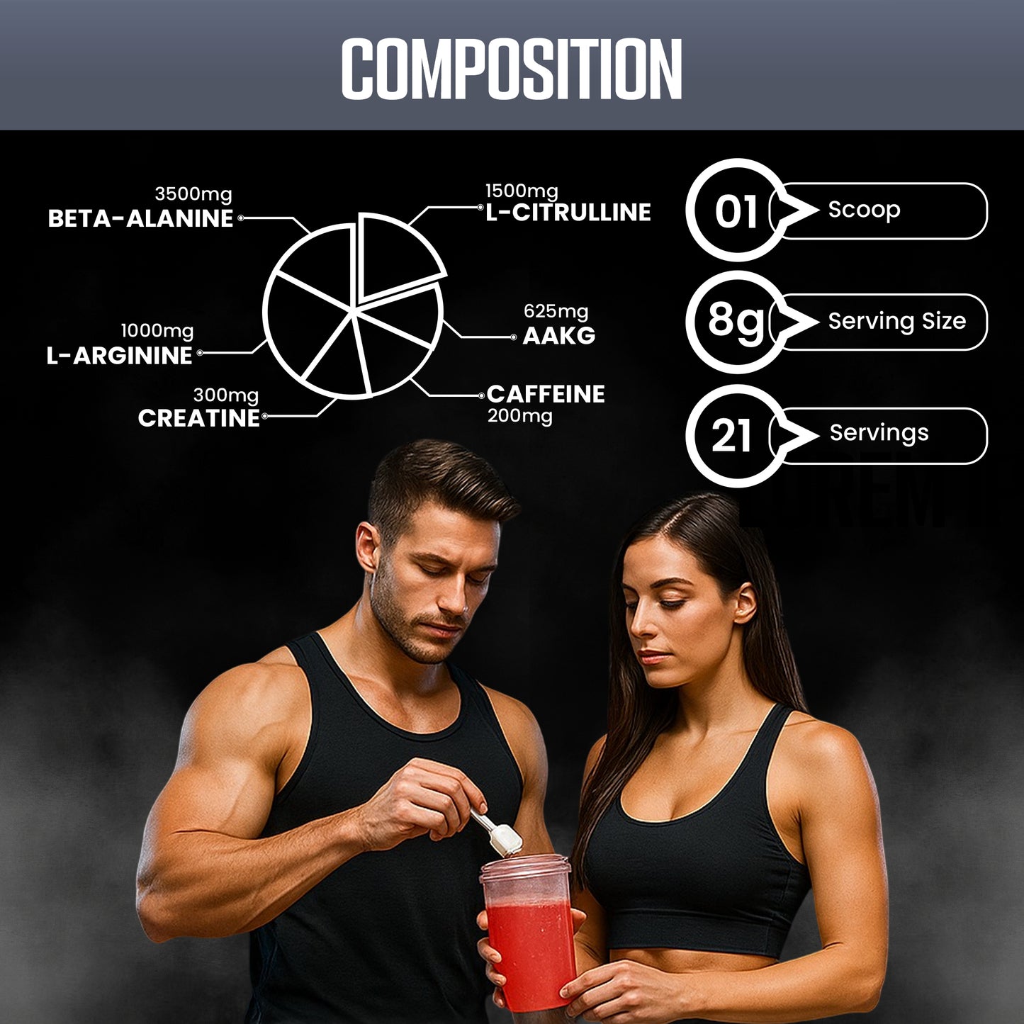 Supercharge Gold Pre Workout | Energy, Focus, Pump, Strength & Endurance Pre Workout