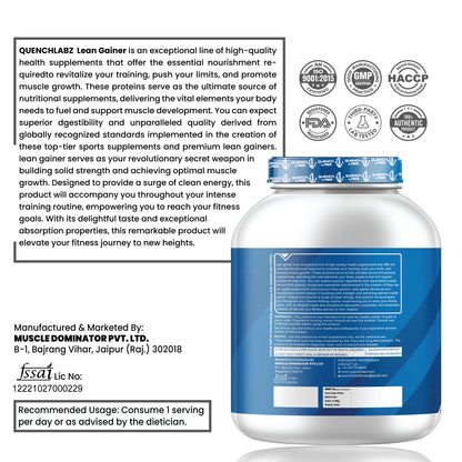 Lean Gainer 3 Kg + Creatine Monohydrate + Shaker 700 ml