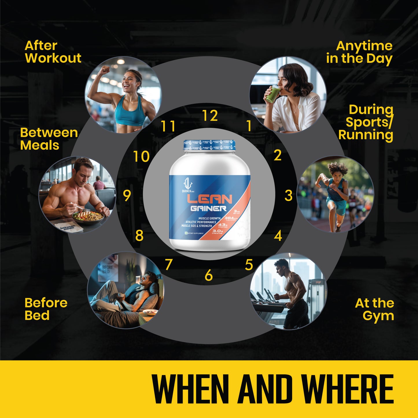 Lean Gainer 3 Kg + Creatine Monohydrate + Shaker 700 ml
