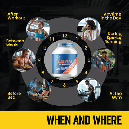 Lean Gainer 3 Kg + Creatine Monohydrate + Shaker 700 ml