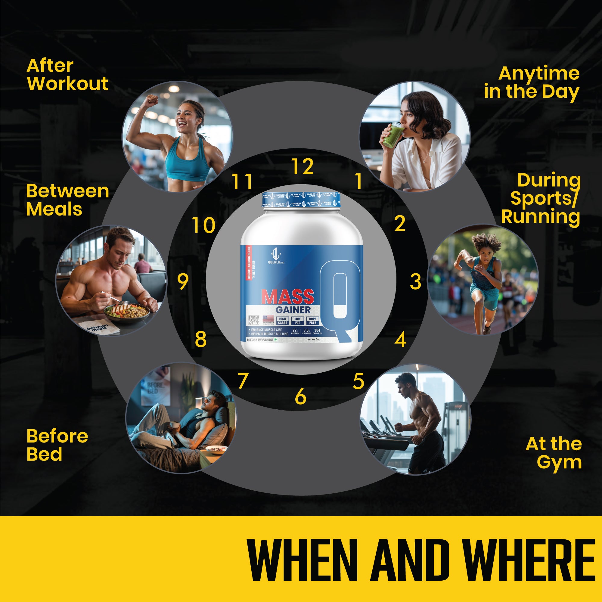 Mass Gainer 3 Kg + Mass Gain 60 capsules + Shaker 700 ml