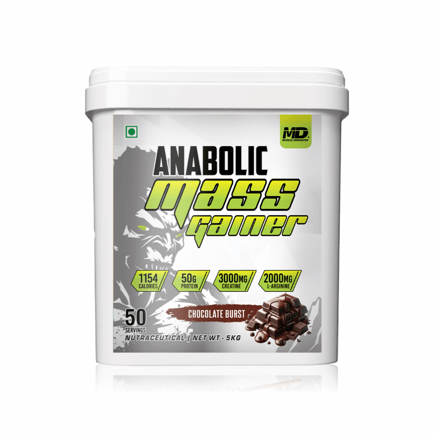 MD Anabolic Mass Gainer | 50g Protein | 3g Creatine | 2g L-Argnine | 1154kcal Energy