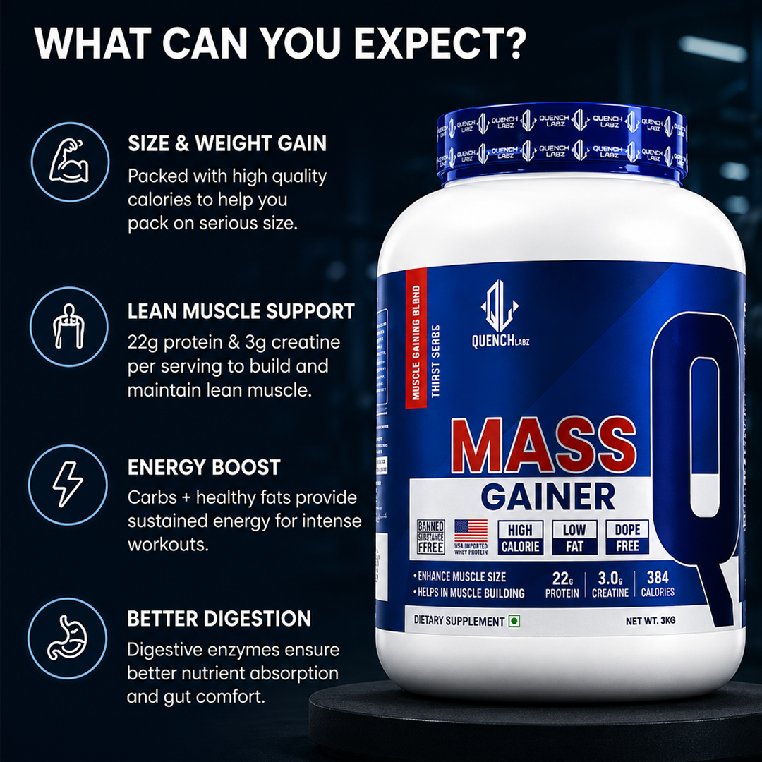 Mass Gainer 3 Kg + Mass Gain 60 capsules + Shaker 700 ml