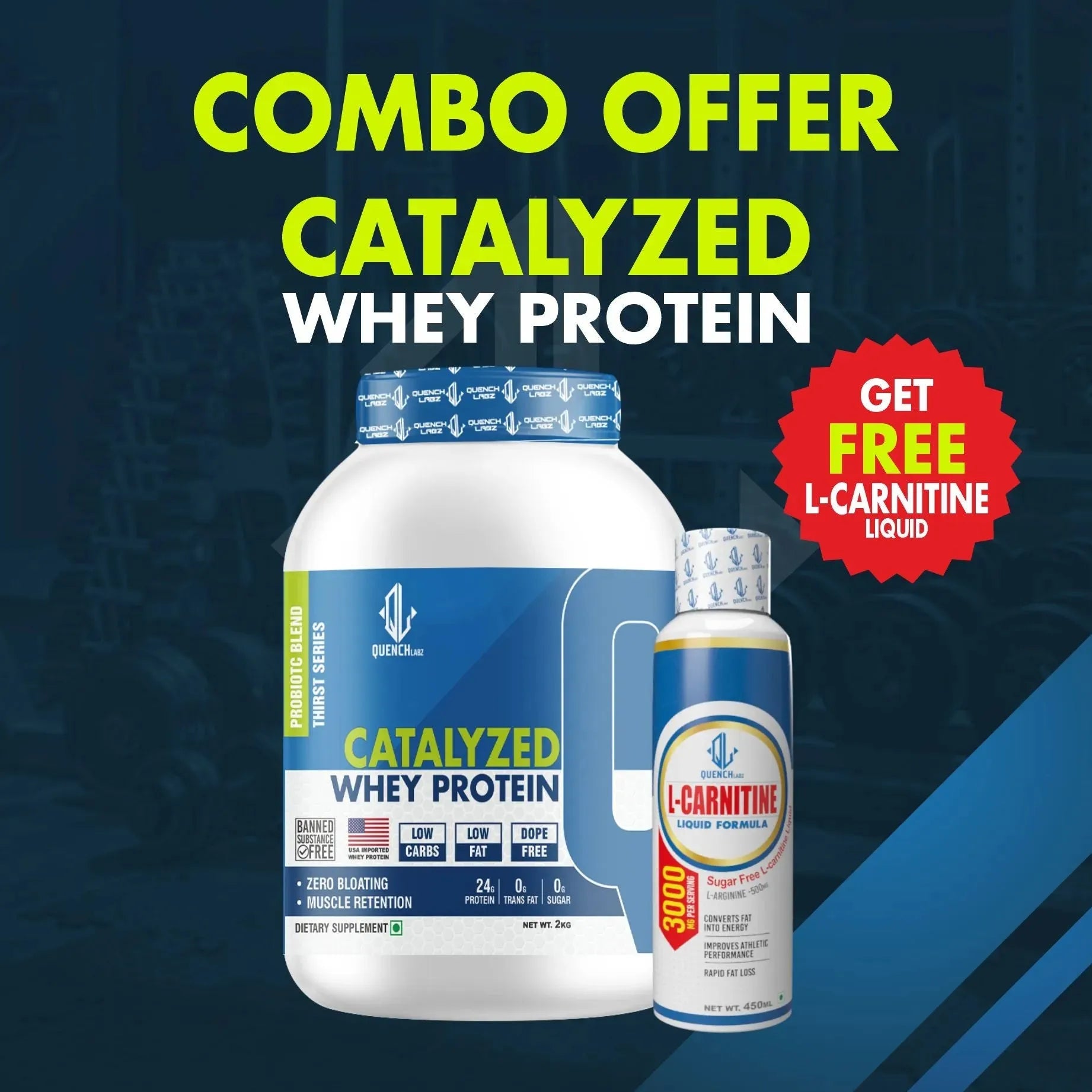 Catalyze Whey + L-Carnitine Liquid 450 ml Quenchlabz Catalyze Whey + L-Carnitine Liquid 450 ml Quenchlabz