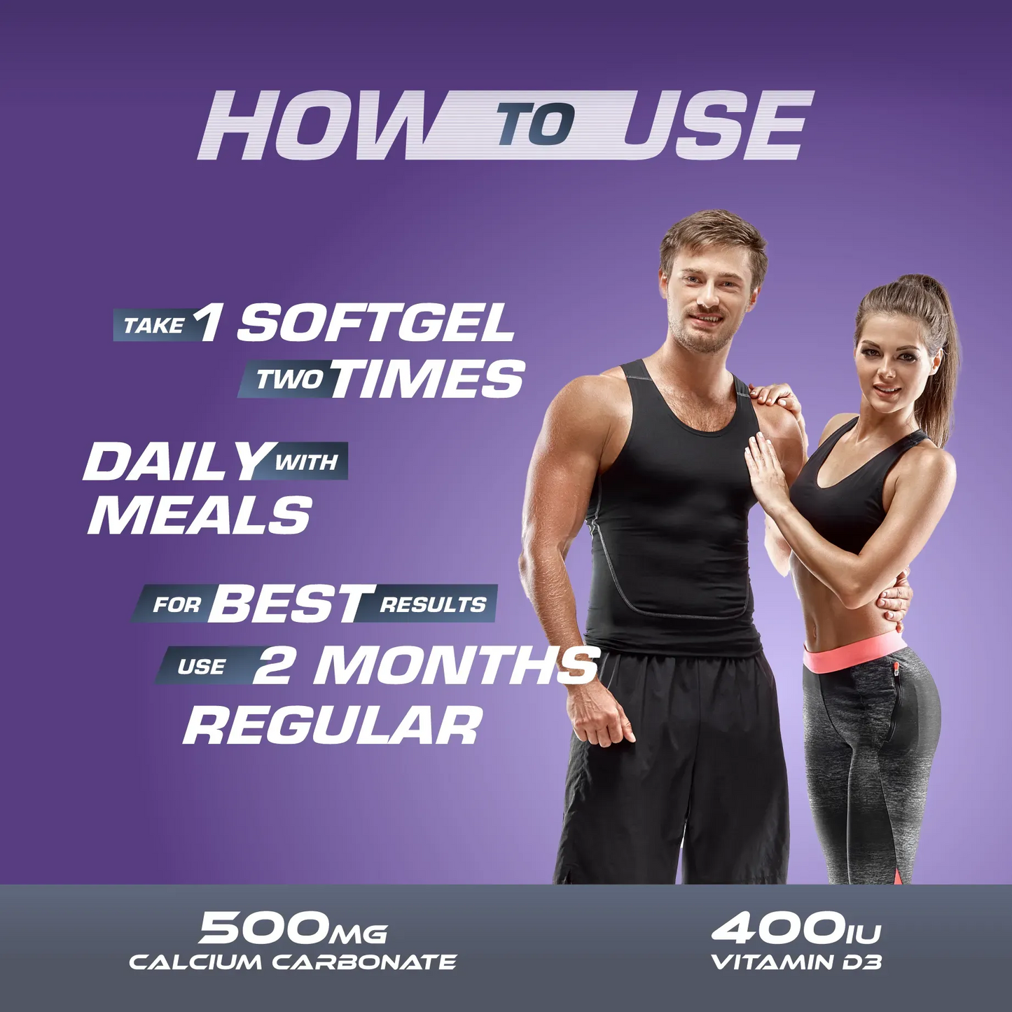 كالسيوم وفيتامين د3 بتركيز 1000 ملغ قوة إضافية