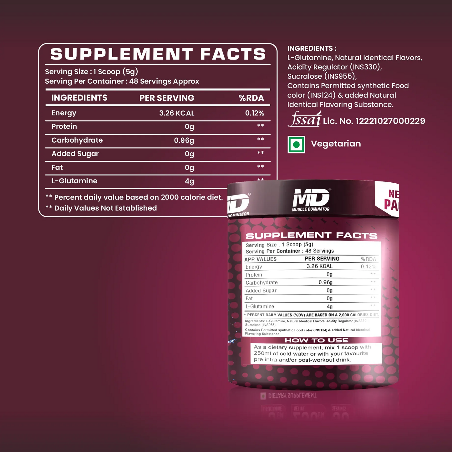 مسحوق الجلوتامين-إل جلوتامين