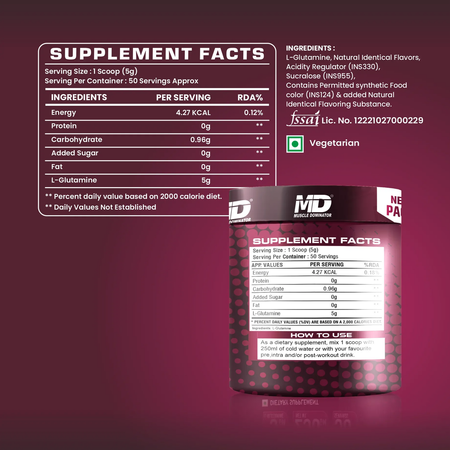 مسحوق الجلوتامين-إل جلوتامين