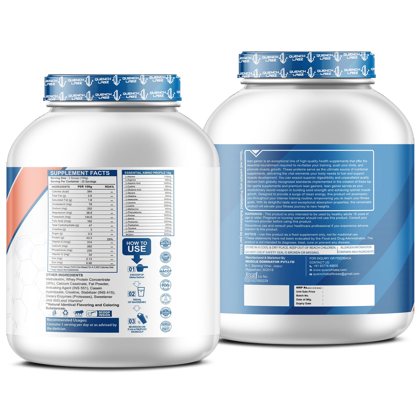 QuenchLabz - Lean Gainer - Quench your Lean Muscle