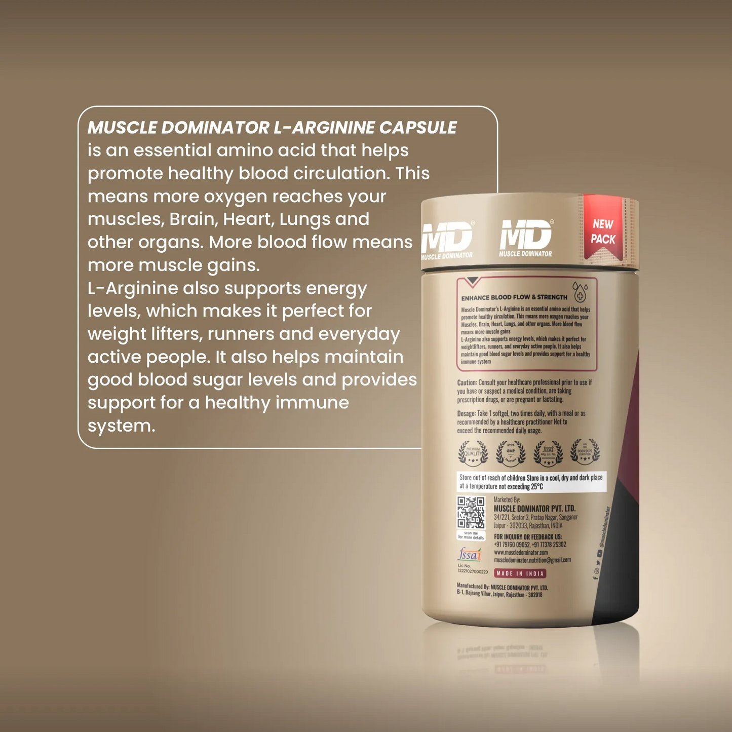 كبسولات إل-أرجينين 1500 مجم