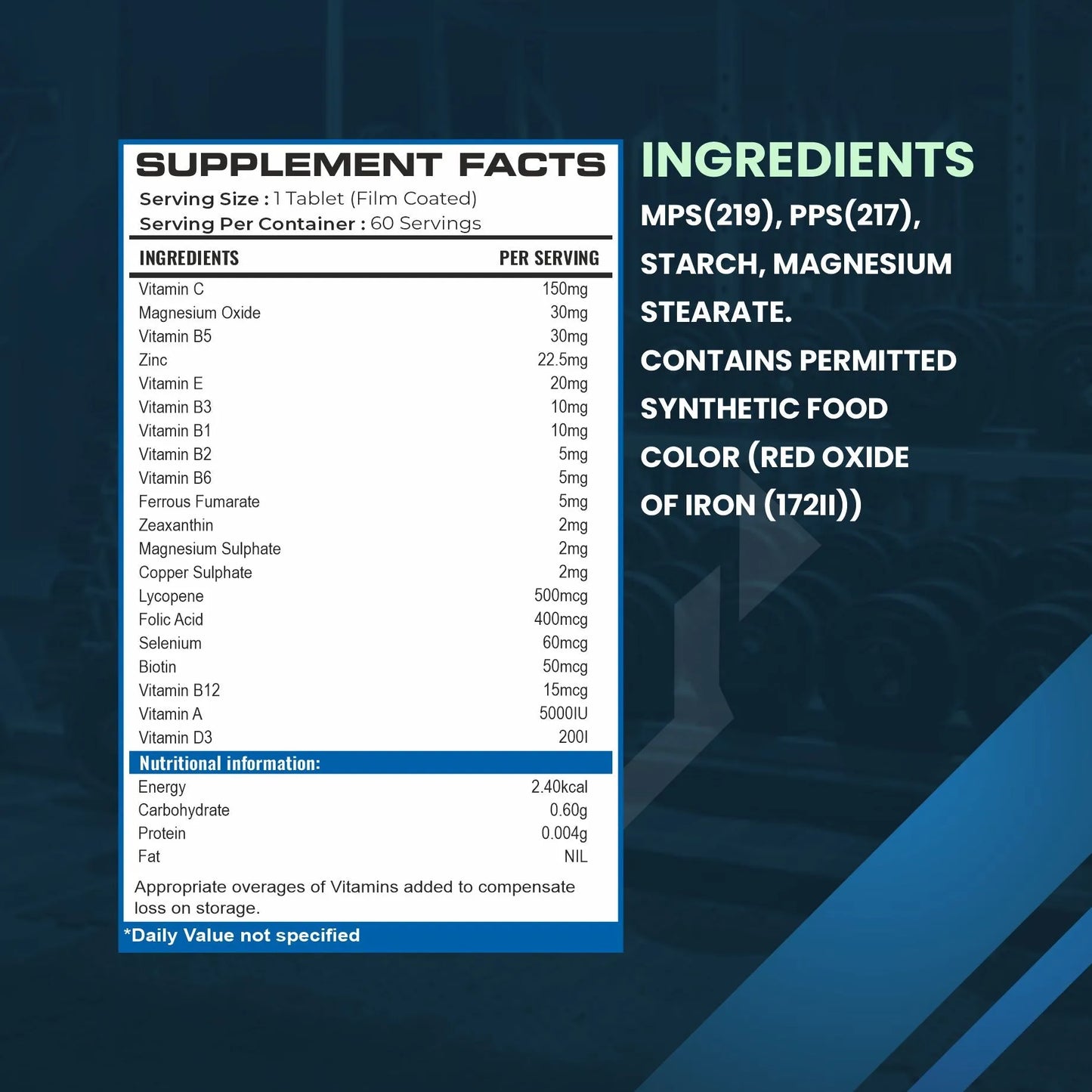 كبسولات الفيتامينات المتعددة اليومية