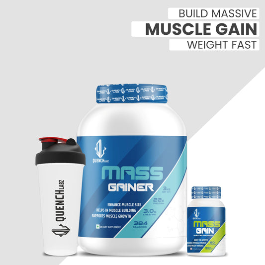 Mass Gainer 3 Kg + Mass Gain 60 capsules + Shaker 700 ml