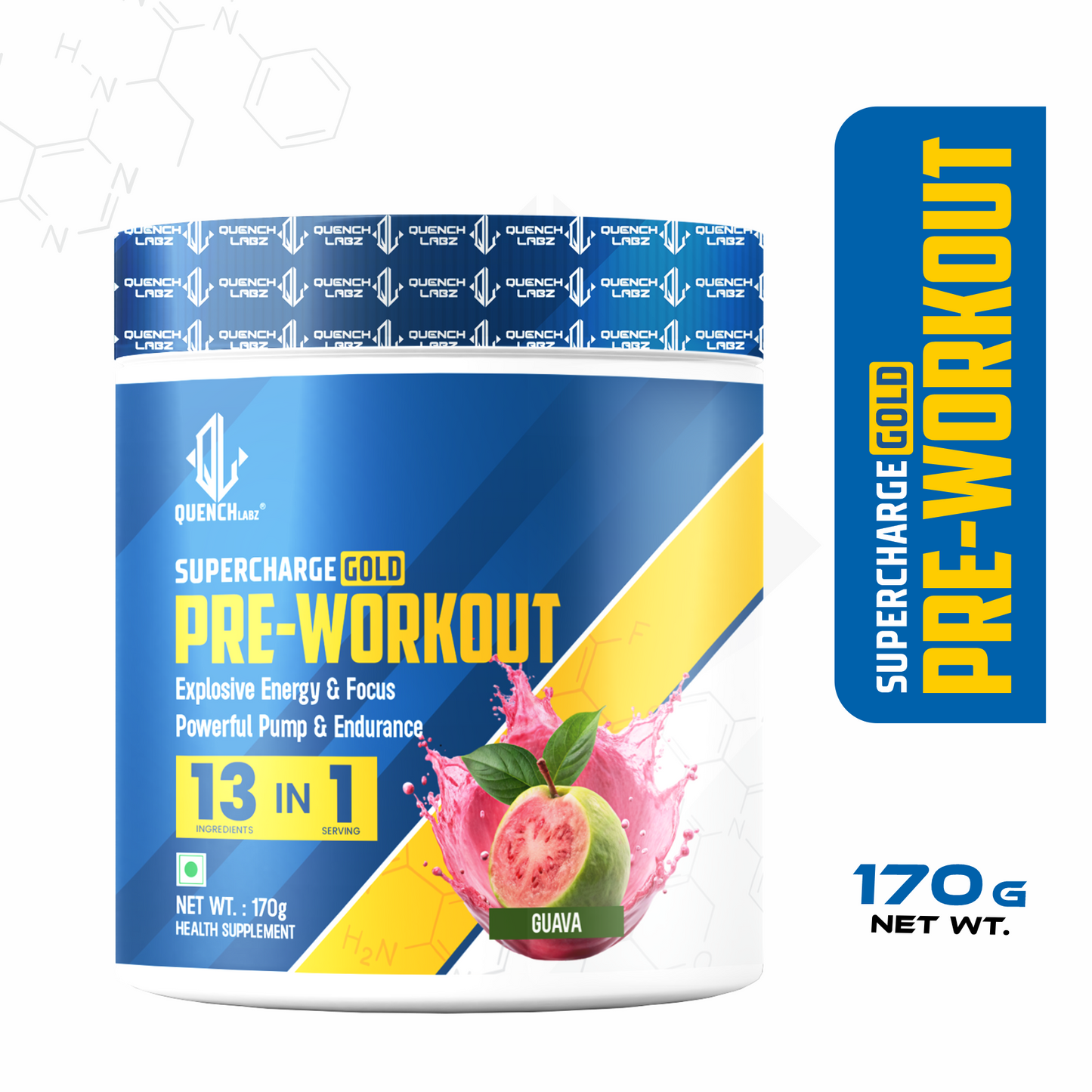 Supercharge Gold Pre Workout | Energy, Focus, Pump, Strength & Endurance Pre Workout