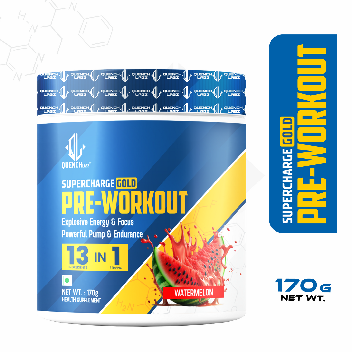 Supercharge Gold Pre Workout | Energy, Focus, Pump, Strength & Endurance Pre Workout
