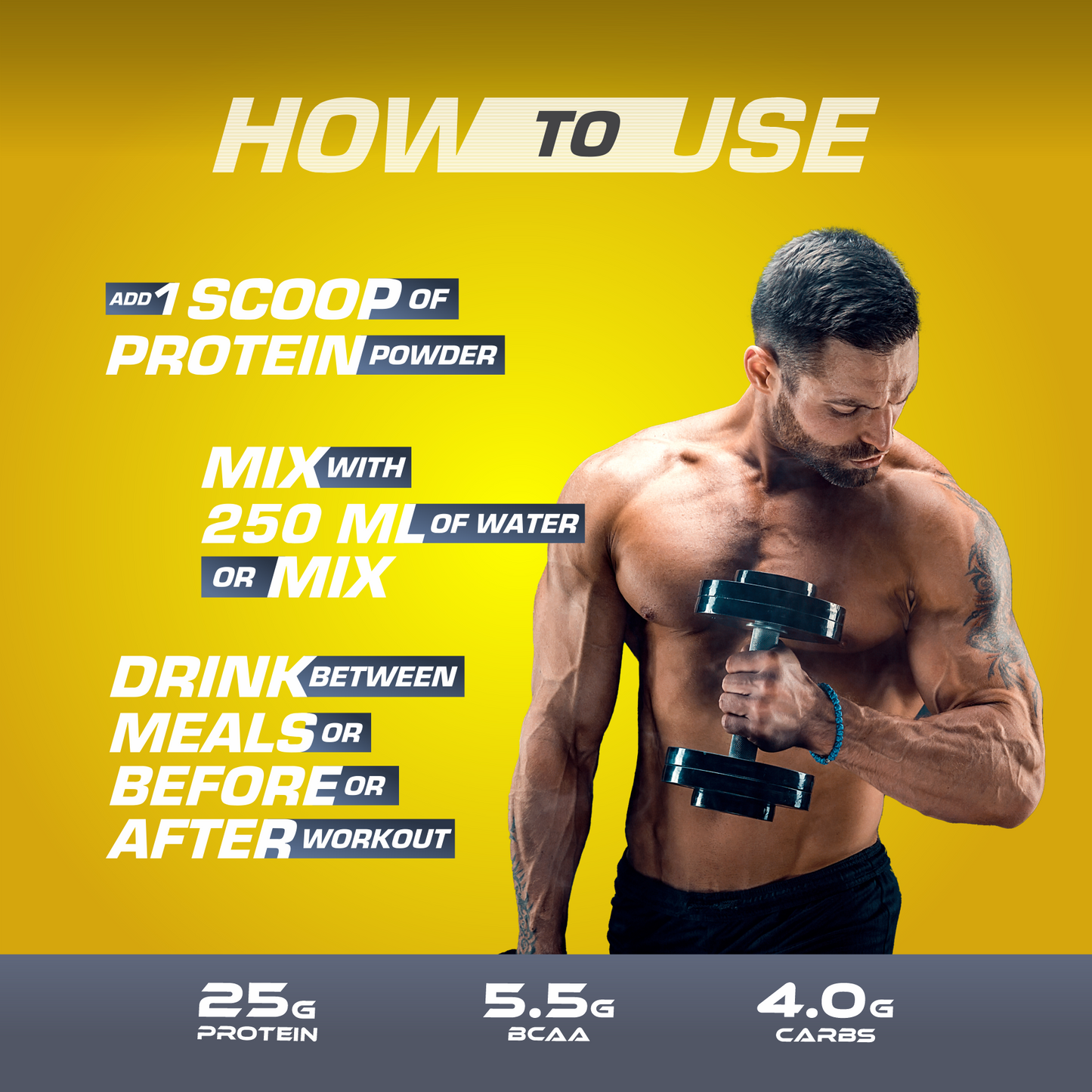 सुपर ह्वी प्रोटिन | २५ ग्राम प्रोटिन | ५.५ ग्राम BCAA | ४ ग्राम कार्बोहाइड्रेट