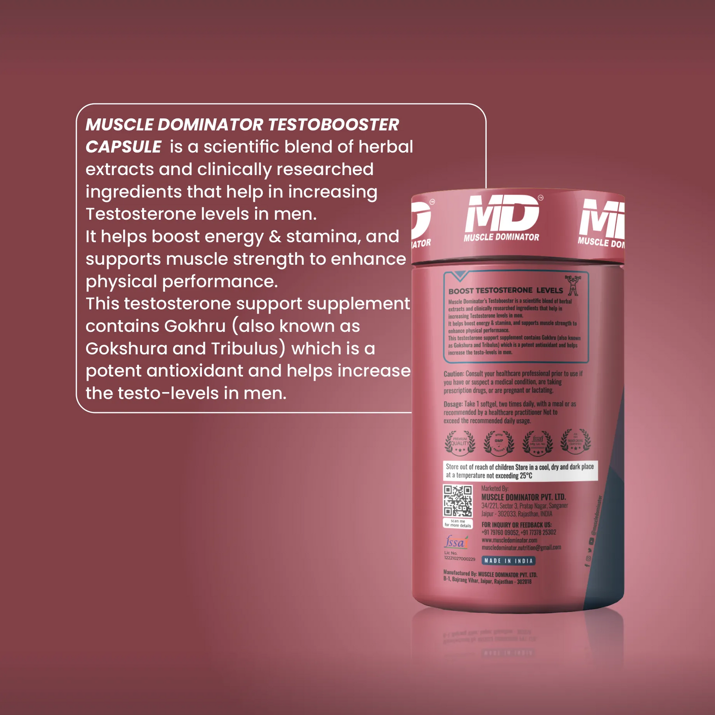 معزز هرمون التستوستيرون للرجال ١٥٠٠ ملغ