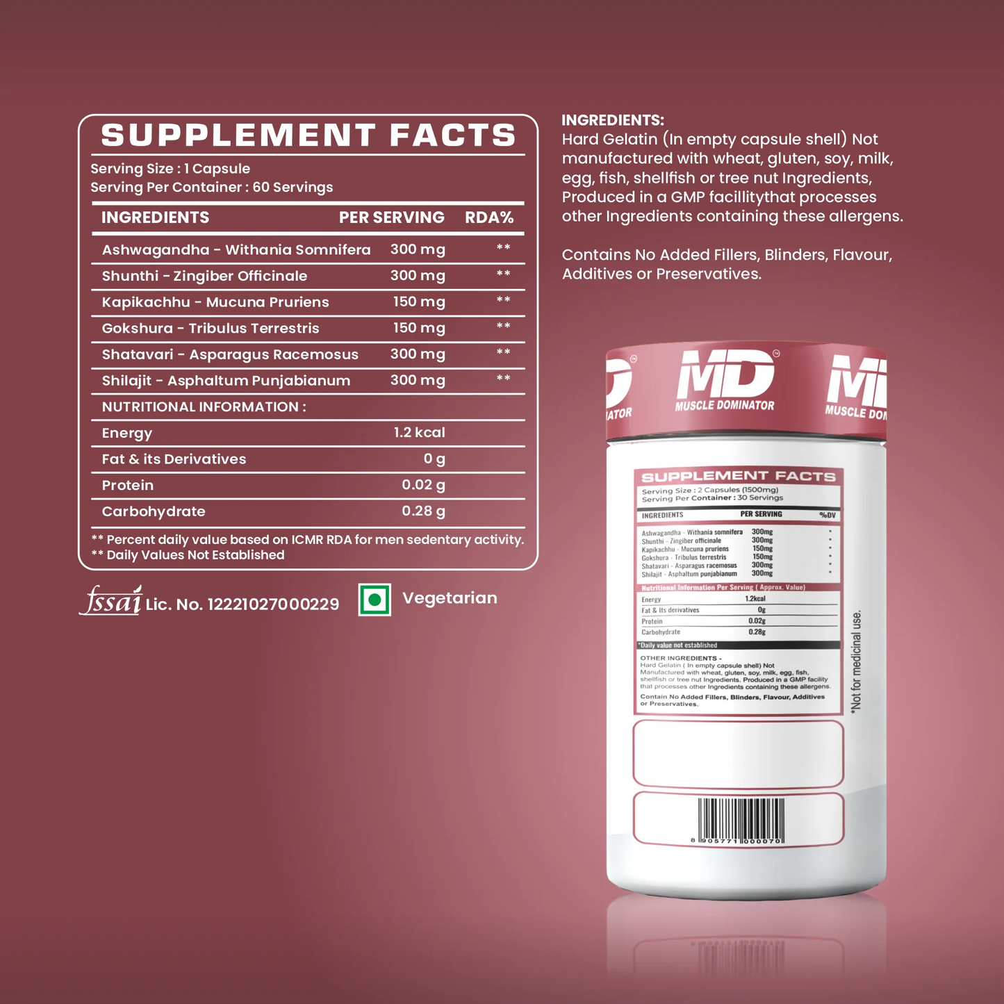 معزز هرمون التستوستيرون للرجال ١٥٠٠ ملغ