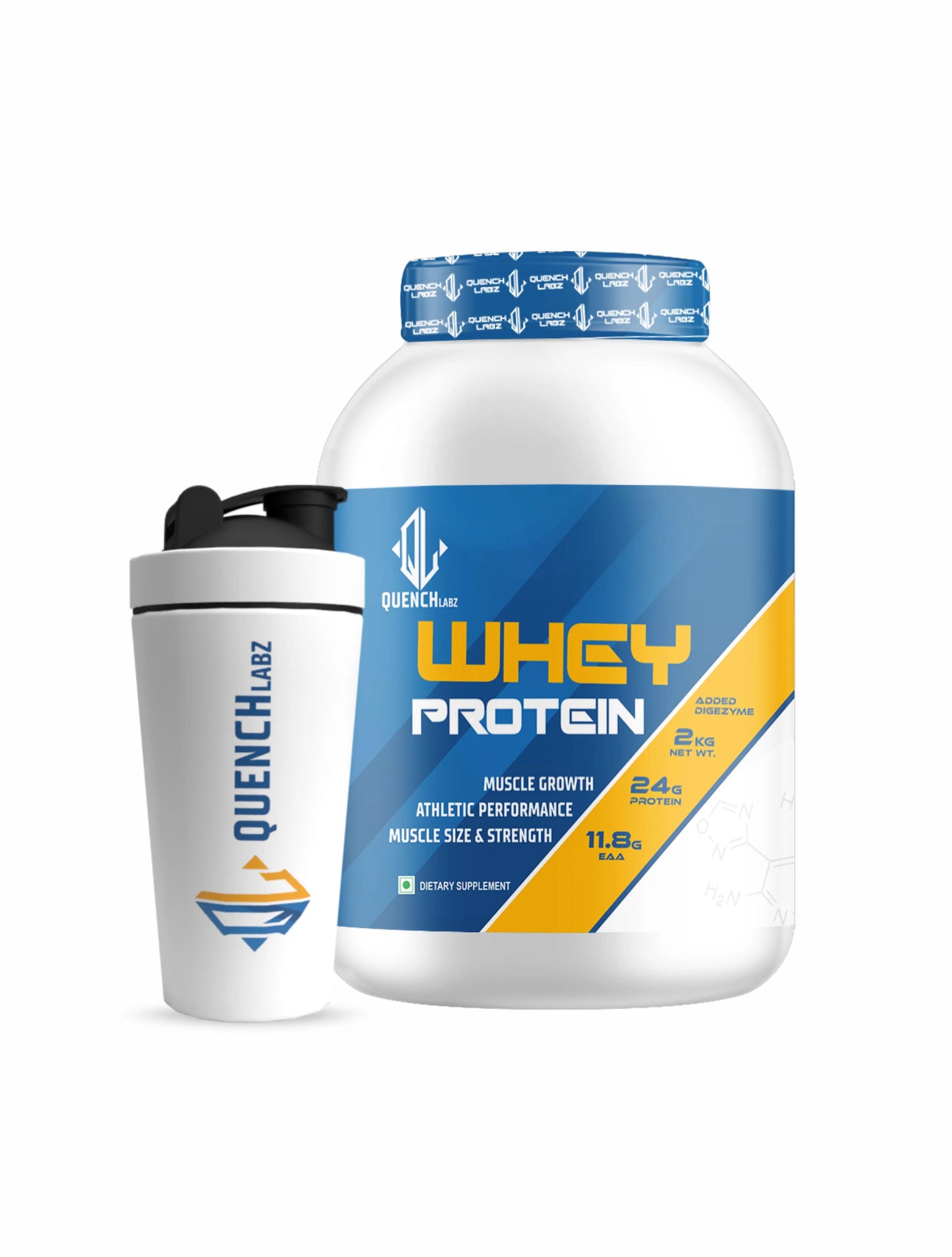 whey protein with shaker