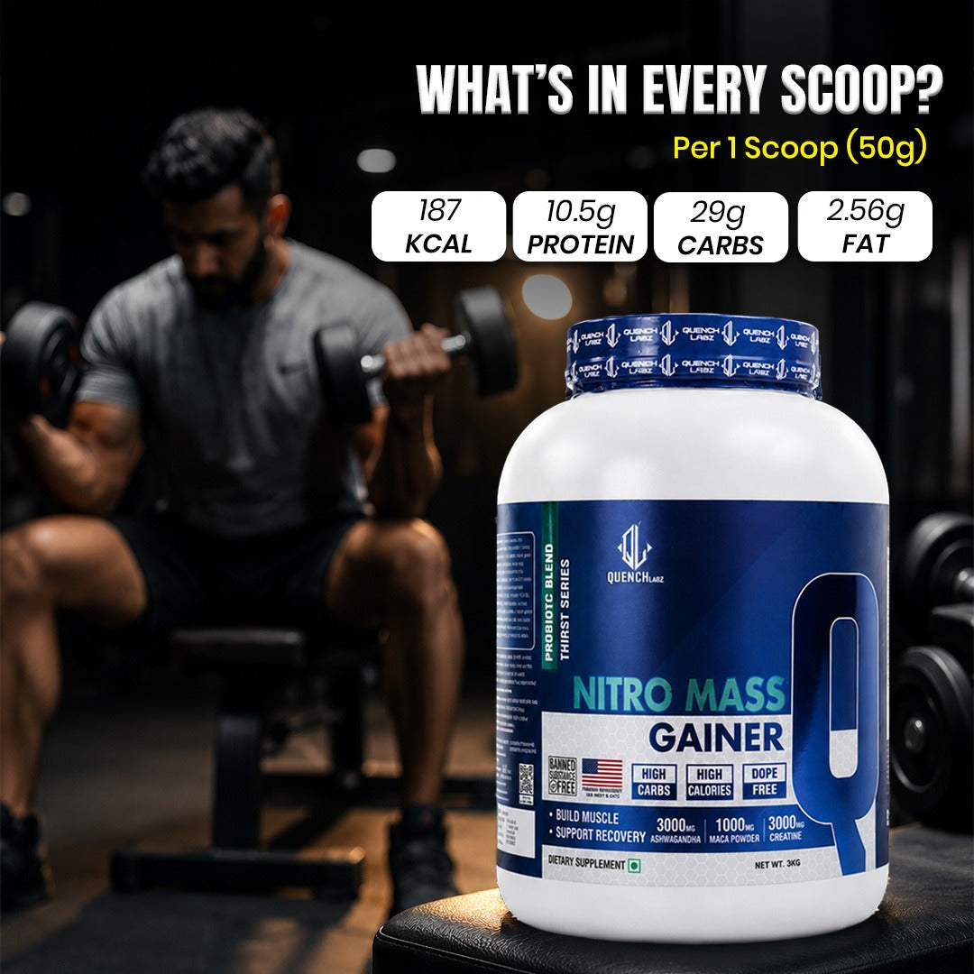 Nitro Mass Gainer | 3G Ashwagandha | 1G Macca | 3G Creatine