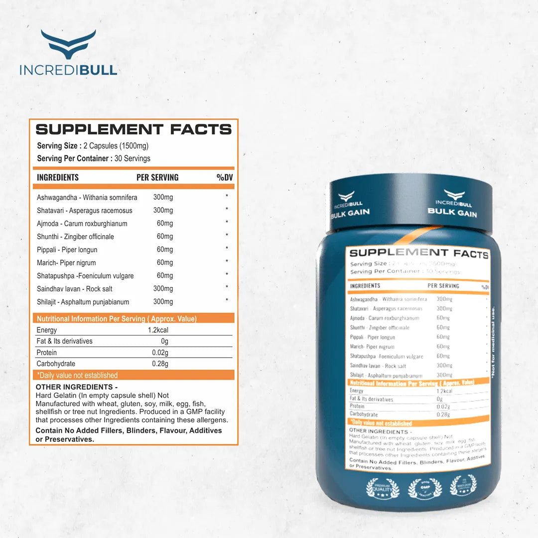 IB Bulk Gain Capsule | 15 G/Servings | 60 Servings - Quenchlabz