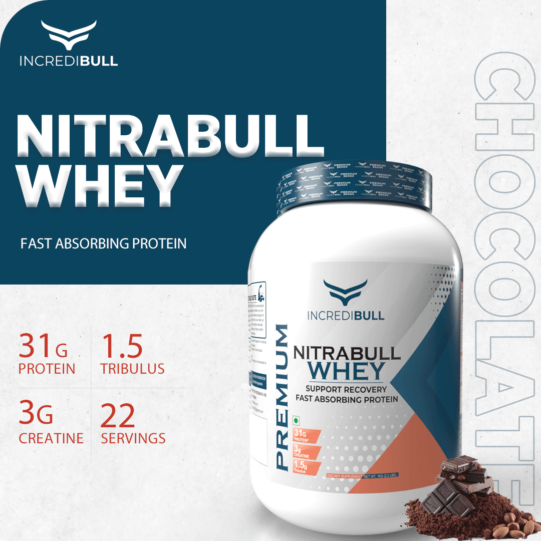 IB Premium Nitrabull Whey | 31 G Protein | 3 G Creatine | 1.5 G Tribulus - Quenchlabz