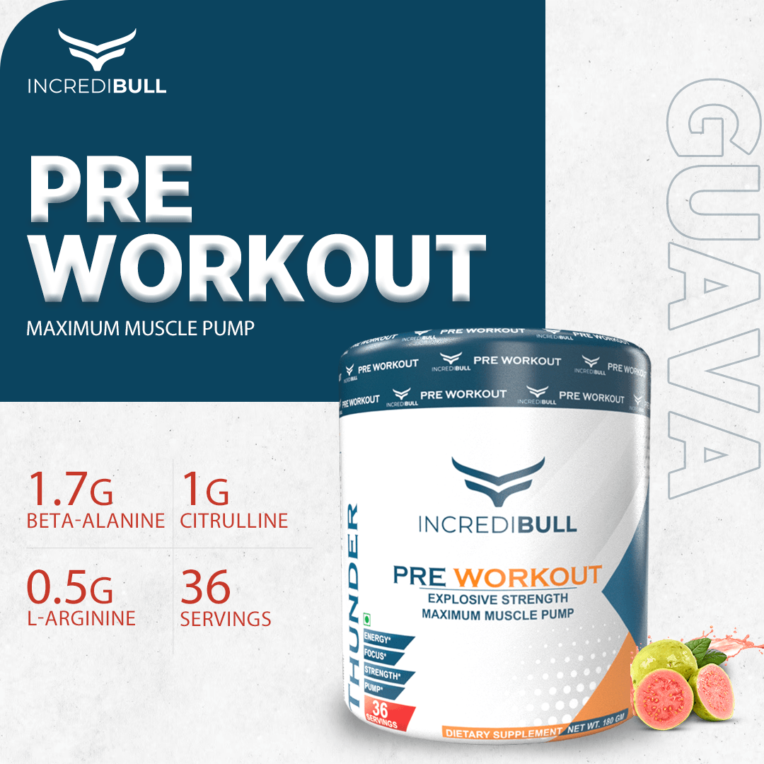 IB Thunder Pre Workout | 1.7 G Beta Alanine | 1 g Citrulline | 0.5 G L-Arginine - Quenchlabz