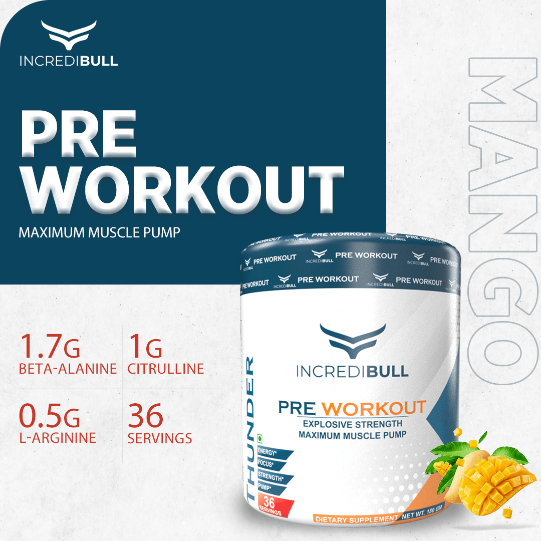 IB Thunder Pre Workout | 1.7 G Beta Alanine | 1 g Citrulline | 0.5 G L-Arginine - Quenchlabz