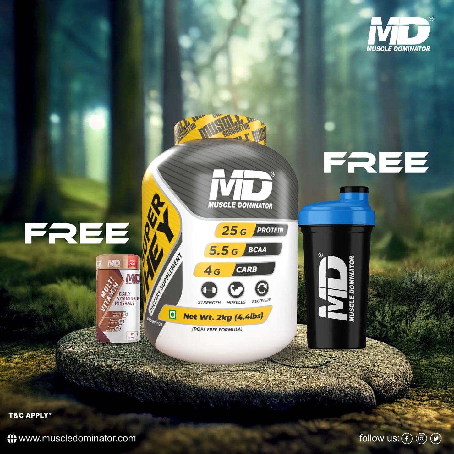 بروتين مصل اللبن الفائق | 25 غ بروتين | 5.5 غ أحماض أمينية متفرعة السلسلة + فيتامينات متعددة + رجّاج